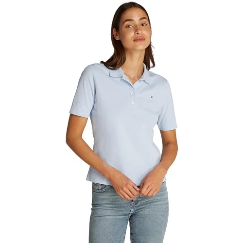 Oferta limitowana: Tommy Hilfiger Polo damskie S/S, Niebieski (Breezy Blue), XS z 245.98 zł na 245.98 zł (oszczędź 0.00%)