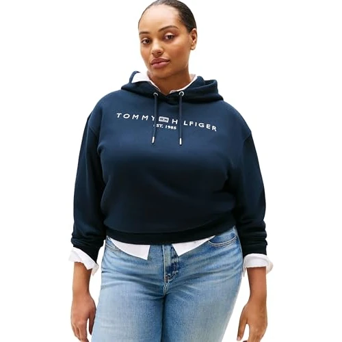 Begrenztes Angebot: Tommy Hilfiger Damen Hoodie Corp Logo mit Kapuze von 50.12 EUR auf 50.12 EUR (Rabatt 0%)