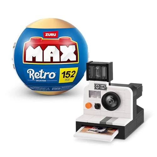 Offerta a tempo: Collezione di mattoncini MAX Premium Retro (fino a 221 pezzi, 6 da collezionare) di ZURU. Mattoncini per adolescenti, adulti e collezionisti(macchina fotografica Polaroid). - 38% da 11.56 € a 7.20 €