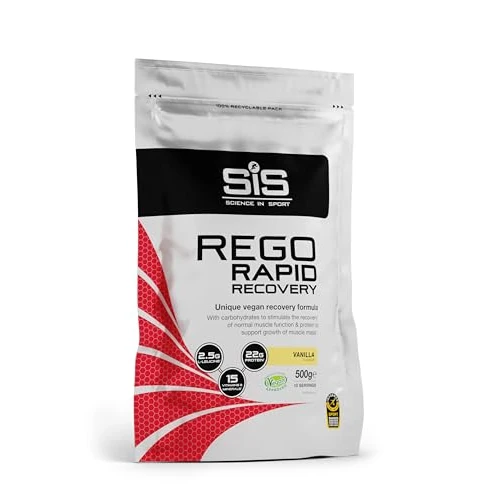 Science In Sport REGO Rapid Recovery Protein Powder, Vegan Protein Powder for Muscle Recovery, Vanilla, 10 Servings, 500g Bag