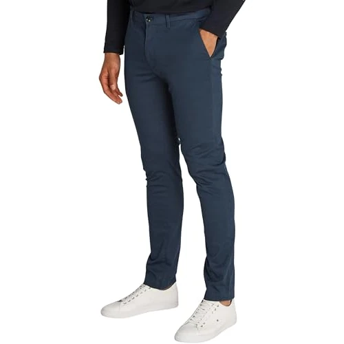 Offre limitée : Tommy Hilfiger Chino Homme Bleecker Printed Structure Slim Fit, Bleu (Desert Sky), 34W/28L de 50.90 € à 50.90 € (0.00% de remise)