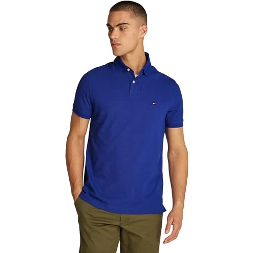 Zeitlich begrenztes Angebot: Tommy Hilfiger Herren Poloshirt Kurzarm Core 1985 Regular Fit, Blau (Wedge Blue), XS von 79.90 € auf 28.13 € (65% Rabatt)