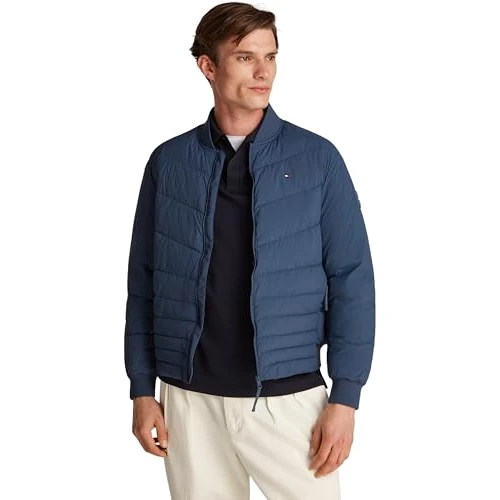 Begrenztes Angebot: Tommy Hilfiger Herren Bomberjacke Mix Quilt Wattiert von 142.12 EUR auf 142.12 EUR (Rabatt 0%)