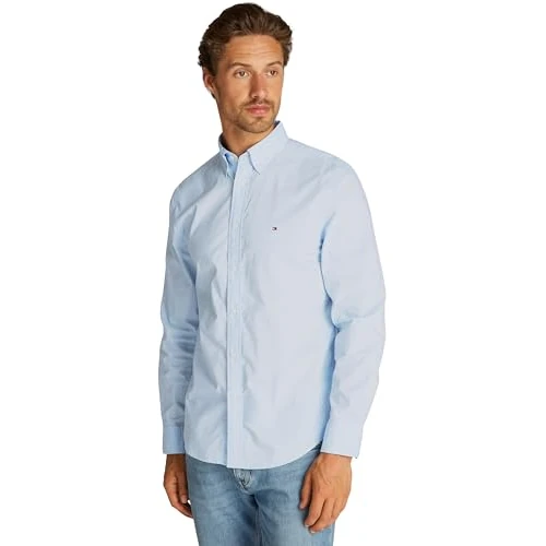 Limited offer: Tommy Hilfiger Men's Flex Poplin Polka Dot Rf Shirt Mw0mw37554 L/S Shirt (Pack of 1) from 55.25 EUR to 55.25 EUR (save 0%)