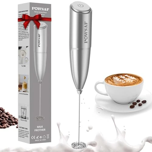 Handmixer melkopschuimer voor koffie - schuimer, handschuimmaker voor lattes, elektrische garde drankmixer, mini-schuimer voor cappuccino, frappe, matcha, warme chocolademelk, grijs