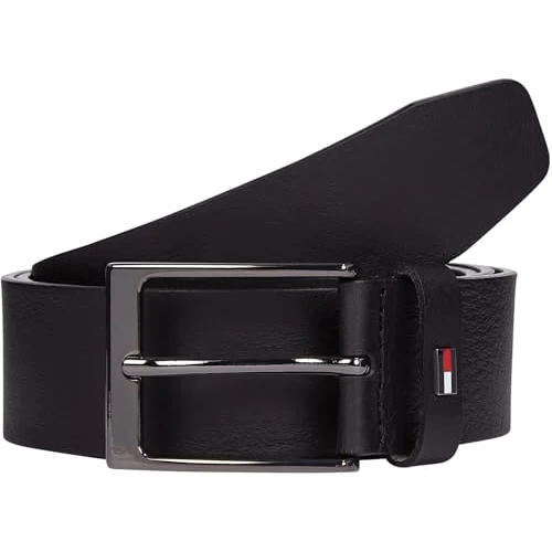Tommy Hilfiger Men’s 3.5 cm Layton Leather Belt, Black (Black), 43.3 inches