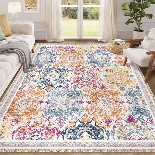 Offerta a tempo: Enyhom Tappeto Salotto Grande Lavabile in Lavatrice 120 x 180 cm Tappeto Soggiorno Boemia Tappeto Sala Antiscivolo Pelo Corto Tappeti Camera da Letto per Interni, Salotto, Cameretta - 66% da 56.99 € a 19.62 €