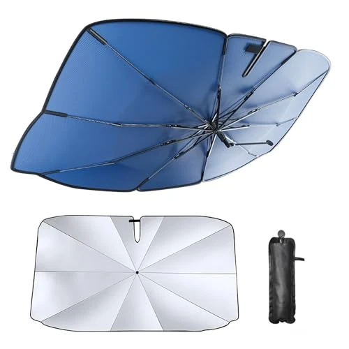 Osłona przeciwsłoneczna samochodu, obrót o 360 ° składana osłona przeciwsłoneczna samochodu wewnętrzna szyba, blokuje promienie UV osłona przeciwsłoneczna do samochodu (120 cm x 65 cm)