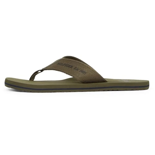 Offerta a tempo: Tommy Hilfiger Uomo Infradito Beach Sandal Infradito, Verde (Army Green), 46 - 35% da 39.90 € a 25.95 €