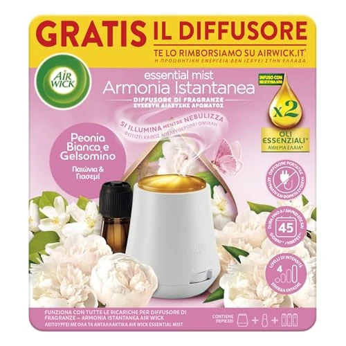 Offerta a tempo: Airwick Armonia Istantanea Profumatore per Ambienti, Confezione con 1 Diffusore di — 27% da 9,99 € a 7,27 €