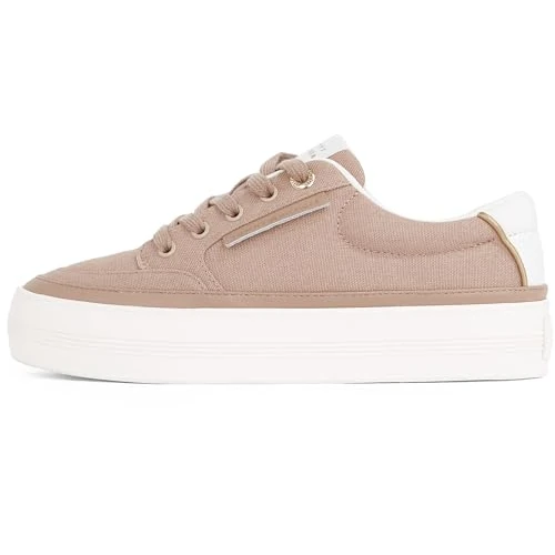 Offre limitee: Tommy Hilfiger Baskets Vulcanisées Femme Essential Textile Semelle Compensée, Marron (Claystone), 36 de 89.90 EUR a 49.48 EUR (economie 45%)