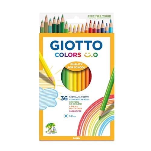 Offerta a tempo: Pastelli colorati Giotto Colors Smile - 36 pezzi - 16% da 11.50 € a 9.65 €