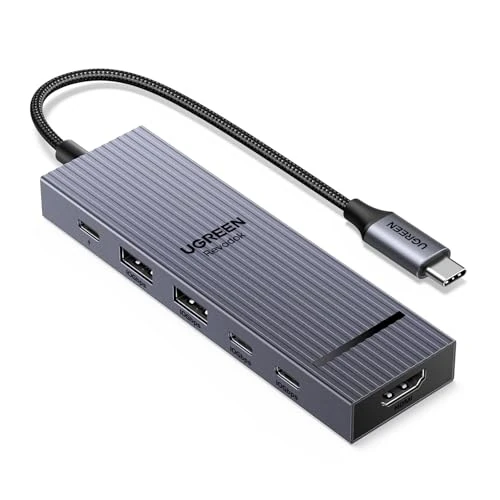 Offerta a tempo: UGREEN Revodok PRO 106 10Gbps Hub USB C HDMI 4K 60Hz Adattatore Type C 3.2 Gen 2 PD — 30% da 21,99 € a 15,39 €