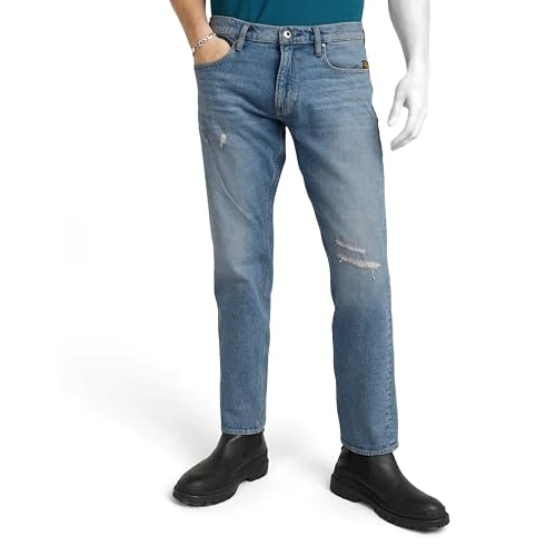 G-STAR Mosa Straight Jeans Hombre, Azul (Sun Faded Highcloud Restored D23692-d775-g726), 26W / 30L