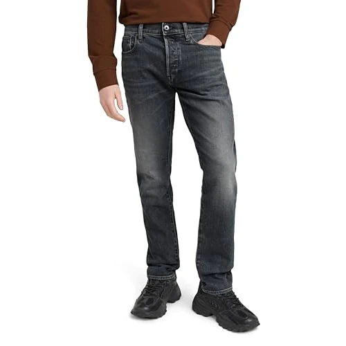 G-STAR 3301 Slim Jeans, Jeans Uomo, Blu (Antic Sand Blast 51001-d775-g803), 28W / 30L
