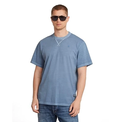 Offre limitée : G-STAR Homme T-Shirt Nifous, Bleu (Avio GD D24449-2653-G744), S de 19.58 € à 19.58 € (0.00% de remise)