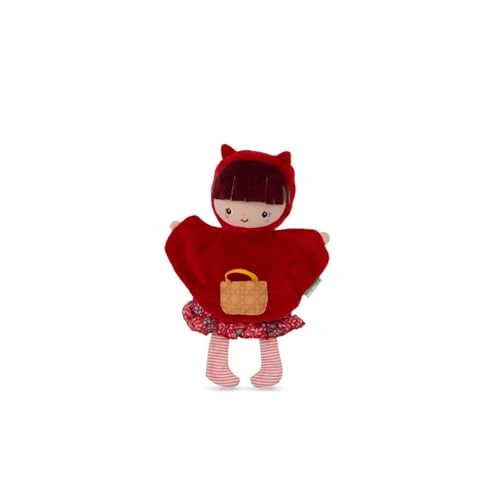 Offre limitée : LILLIPUTIENS, Chaperon Rouge, Marionnette à Main, Dès 2 Ans | 3 Étiquettes Cachées dans la Poche Avant et Tissus aux Touchers Différents pour Raconter le Conte, 27 cm de 19.90 € à 19.90 € (0.00% de remise)