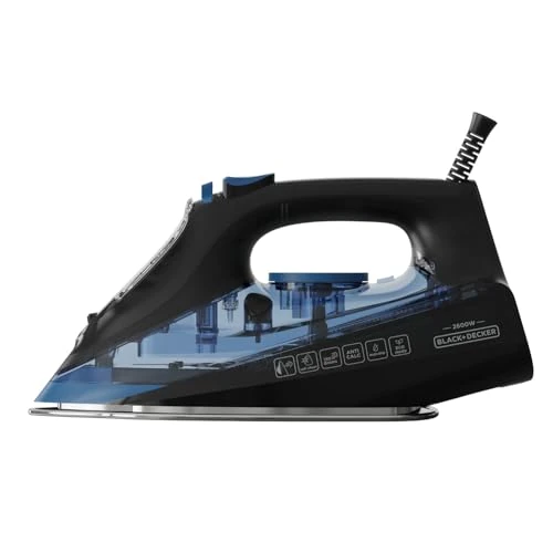 Offre limitée : Black+Decker - Fer à Vapeur BXIR2606E 2600W | Coup de Vapeur 150 g/min | Semelle en Céramique | Pointe de Précision | Anti-Goutte | Double Système Anti-Calcaire | Fonction Spray | Repassage Vertical de 38.93 € à 28.50 € (26.79% de remise)