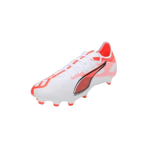 Offerta a tempo: PUMA Ultra 5 Match Fg/AG, Soccer Shoe Unisex - Adulto, Puma White Puma Black Glowing Red, 42.5 EU - 41% da 84.95 € a 49.99 €