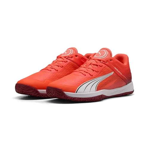 Oferta limitada: PUMA Accelerate Turbo, Zapato de Tribunal Interior Unisex Adulto, Glowing Red White-Dark Crimson Black, 43 EU de 109.95 EUR a 87.64 EUR (ahorro 20%)
