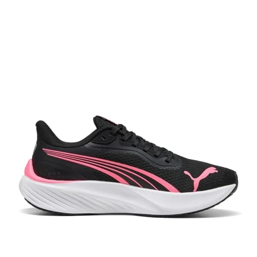 PUMA Unisex Pounce LITE buty do biegania szosowego, czarne/uderzone w słońce, 45 EU, Puma Czarne słońce uderzyło, 45 EU
