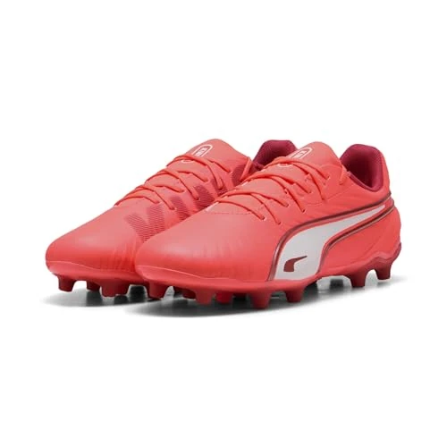 Limitiertes Angebot: PUMA King Match FG/AG JR, Unisex Fussballschuh, Glowing RED-PUMA White-RED FIRE, von 59.95 EUR auf 35.95 EUR (Spare 40%)