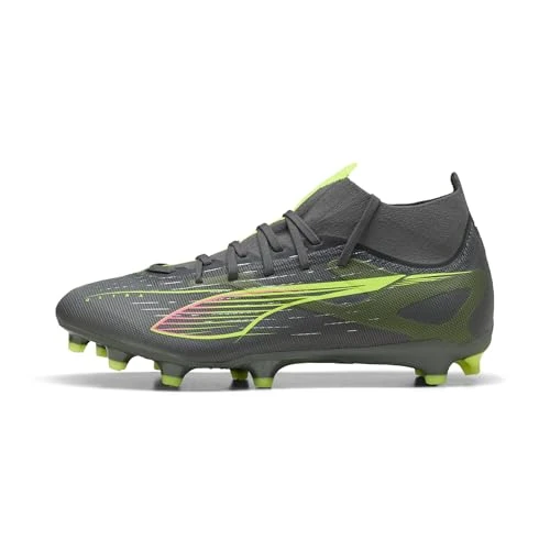 Offerta a tempo: PUMA Ultra 5 Match+ FG/AG - Scarpe da Calcio Unisex, Matte Aged Silver-Yellow Alert-PUMA Aged Silver, — 71% da 94,95 € a 27,48 €