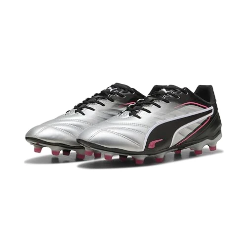 Offerta a tempo: PUMA King PRO Fg/AG, Scarpe da Calcio Unisex - Adulto, Puma Silver Puma Black Sun Struck Puma White, 40 EU - 51% da 119.95 € a 58.99 €