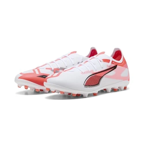 Offerta a tempo: PUMA Ultra 5 Match MG - Scarpe da Calcio Unisex, PUMA White-PUMA Black-Glowing Red, - 51% da 84.95 € a 41.62 €