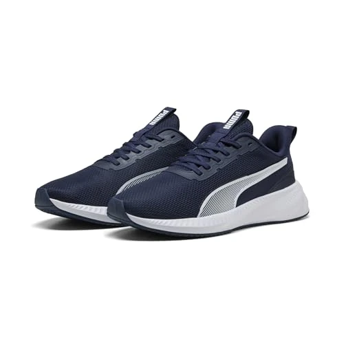 PUMA Unisex Flyer Lite 3Road hardloopschoen, Puma Navy PUMA Wit, 45 EU