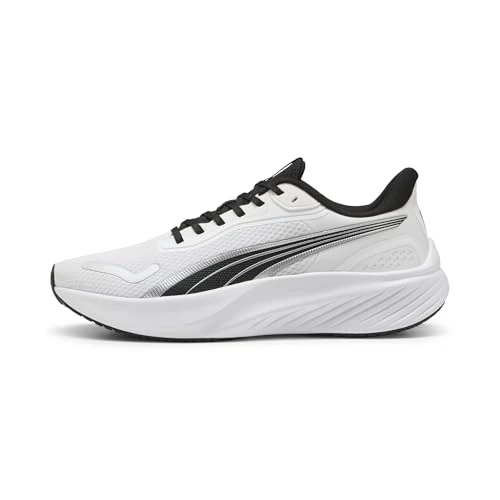 Puma - Pounce Lite, Zapatillas para Correr de Carretera Unisexo, Puma White-Puma Black,