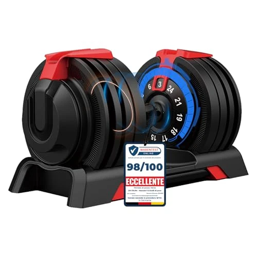 Offerta a tempo: DH FitLife 24kg Manubri Regolabili da 3 a 24 KG con 12 Livelli di Peso — 5% da 295,00 € a 280,25 €