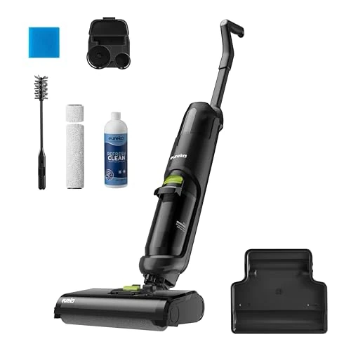 Offre limitee: Eureka NEW400 Aspirateur Laveur sans Fil pour Sols Durs,Aspirateur Balai sans Fil Sec et Humide,Autonettoyant,Aspirateur Laveur Eau et Poussière,Longue Autonomie,pour Les Saletés Collantes,Sols Durs de 179.00 EUR a 119.99 EUR (economie 33%)