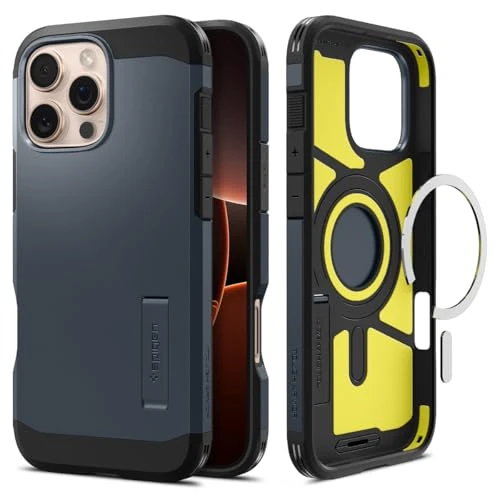 Offerta a tempo: Spigen Cover per iPhone 16 Pro Max, Tough Armor (AI) MagFit, Compatibile con MagSafe - Metal Slate — 20% da 29,99 € a 23,99 €
