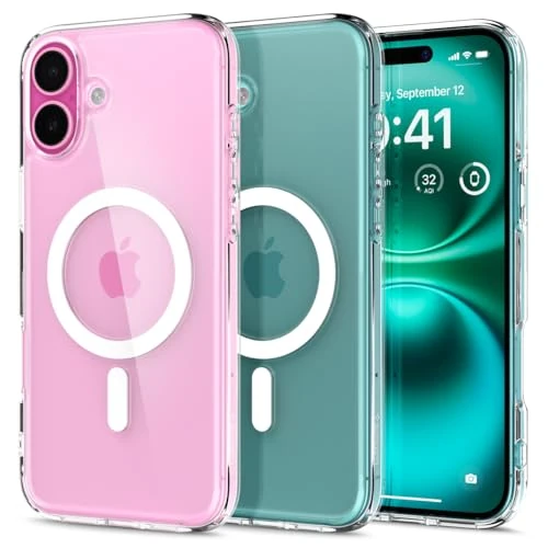 Begrenztes Angebot: Spigen für iPhone 16 Plus Hülle [Anti-Yellowing] Ultra Hybrid MagFit Case Handyhülle Transparent Dünn Slim Kompatibel mit MagSafe -Weiß von 24.99 EUR auf 19.99 EUR (Rabatt 20%)