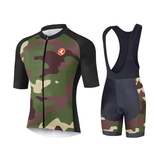 Limitiertes Angebot: UGLY FROG Herren Radtrikot Set Kurzarm Trikot und Radhose Atmungsaktiv und Schnell Trockend Rennrad von 29.99 EUR auf 29.99 EUR (Spare 0%)