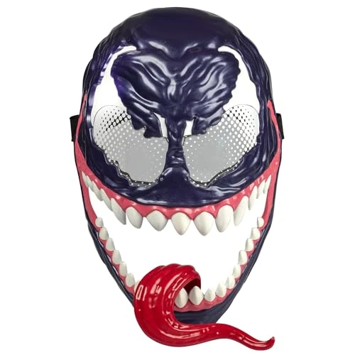 Hasbro Marvel Spider-Man, Máscara Venom, Juguetes de Superhéroes, Ropa de Juegos de Fantasía, Cómics y Películas, Regalo para Niños y Niñas de 5 Años o Más, Color Morado