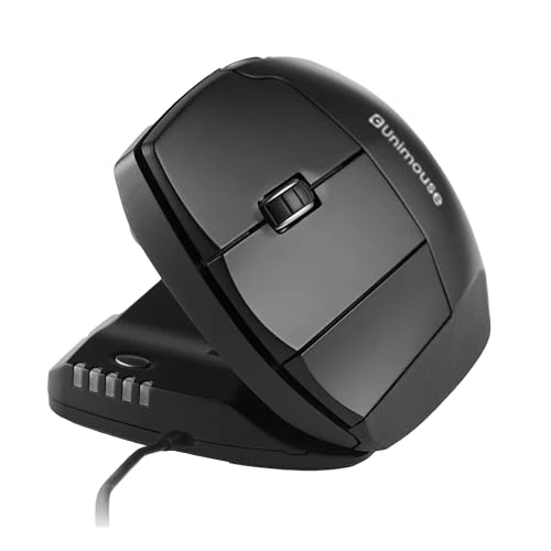 Offerta a tempo: Contour Unimouse Mouse ergonomico | Inclinazione regolabile da 35° a 70°, 6 pulsanti programmabili, poggiapollice per il dolore al polso | Plug & Play per Mac e PC - Cablato - Sinistro - 0.00% da 96.38 € a 96.38 €
