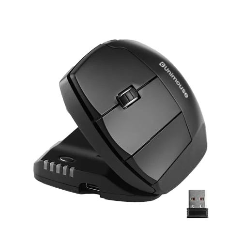 Offerta a tempo: Contour Unimouse Mouse ergonomico | Inclinazione regolabile da 35° a 70°, 6 pulsanti programmabili, poggiapollice per il dolore al polso | Plug & Play per Mac e PC - Senza fili - Sinistro - 27% da 102.48 € a 75.00 €
