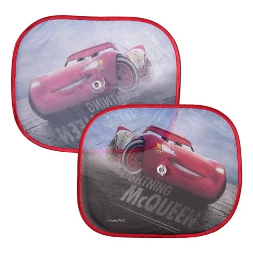Tendine parasole laterali per bambini Cars Disney coppia di tendine per auto 44 x 35 cm protezione raggi UV