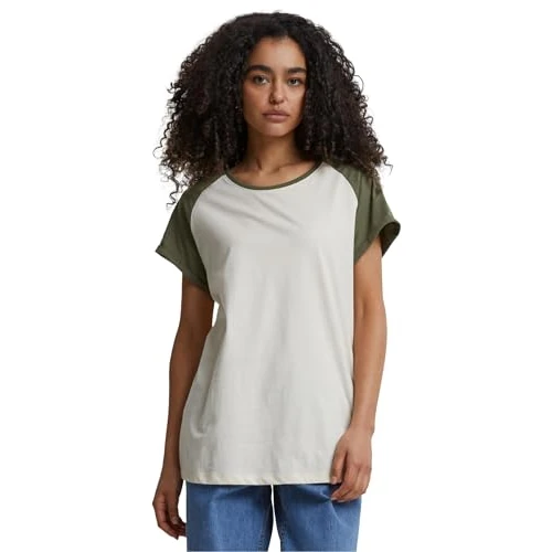 T-Shirt Damski Urban Classics Ladies Contrast Raglan Tee, Swobodna Koszulka Raglanowa Dla Kobiet, Regularny Krój, Dostępna W Wielu Kolorach, Rozmiary Xs-5Xl