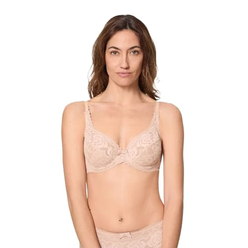 Playtex New Flower Elegance Underwired, Bra, Mujer, Beige (Skin), 100E