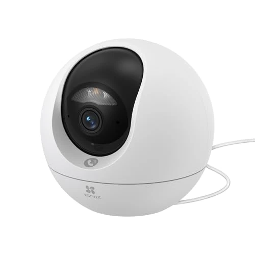 EZVIZ Kamera 4K Kamera Nadzoru Wifi Wewnętrzna 360° IP 8 MP, Wykrywanie osób/Zwierząt/Hałasu, Noktowizor w kolorze, automatyczne śledzenie i powiększanie, dwukierunkowe połączenie, 5GHz/2.4GHz, C6c
