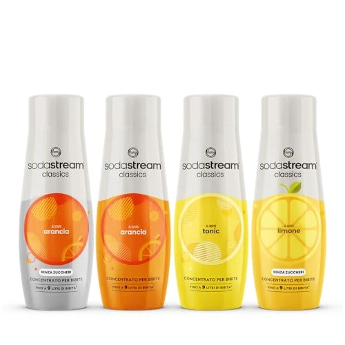 Offerta a tempo: Sodastream - Set 4 Concentrati include Arancia, Arancia Zero, Tonica, Limone zero — 25% da 23,99 € a 17,99 €