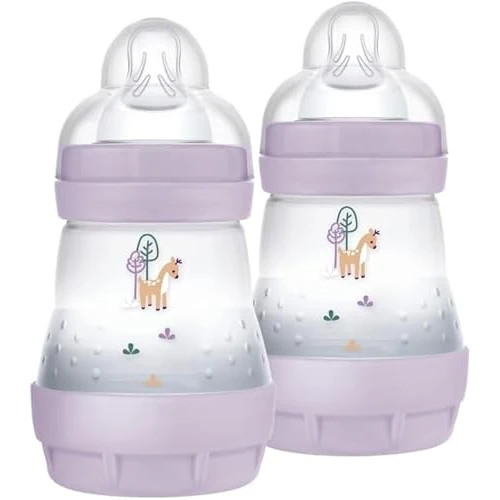 Oferta ograniczona: MAM Butelka do karmienia Easy Start, 2 butelki dla niemowląt, 0-4 miesiące, 160 ml, 1 na 0+ miesięcy, silikonowy smoczek SkinSoft, Bio-okrągły, różowy z 73.94 PLN na 73.94 PLN (zniżka 0%)