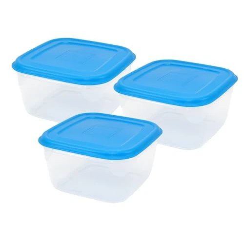 Limitiertes Angebot: GIO'STYLE Set mit 3 luftdichten Lebensmittelbehältern – 0,5 l + 1 l + 1,5 l – Made in Italy – quadratisch – geeignet für Kühlschrank, Gefrierschrank und Mikrowelle – luftdicht von 6.14 EUR auf 6.14 EUR (Spare 0%)