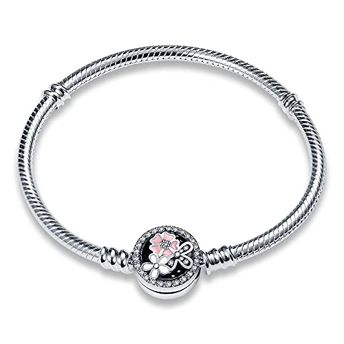 Offerta a tempo: KUNSIR Moments-Bracciale Donna Adatto per Ciondolo Argento Sterling 925 Braccialetto Snake Bracciali Compatibile con Pandora Ciondolo - 50% da 19.99 € a 9.99 €