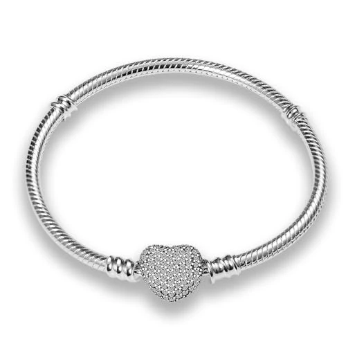 Offerta a tempo: KUNSIR Moments-Bracciale Donna Adatto per Ciondolo Argento Sterling 925 Braccialetto Snake Bracciali Compatibile con Pandora Ciondolo B2 - 24% da 21.99 € a 16.71 €