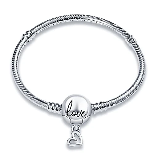 Zeitlich begrenztes Angebot: KUNSIR Armbänder Damen Moments Schlangen-Gliederarmband für Bead Charm,Armkette Silber 925 Mit Pandora Bead Charm, Valentinstag Muttertag Geburtstags Geschenk von 17.99 € auf 7.99 € (56% Rabatt)