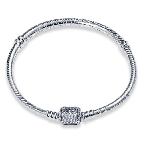 Zeitlich begrenztes Angebot: KUNSIR Armbänder Damen Moments Schlangen-Gliederarmband für Bead Charm,Armkette Silber 925 Mit Pandora Bead Charm, Valentinstag Muttertag Geburtstags Geschenk von 7.99 € auf 7.99 € (0.00% Rabatt)
